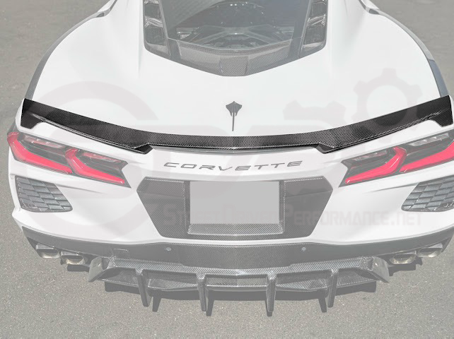 2020-Up Chevrolet Corvette C8 Stingray & Z51 | Carbon Fiber Rear Spoiler Wing Delete Hole Panel Cover
